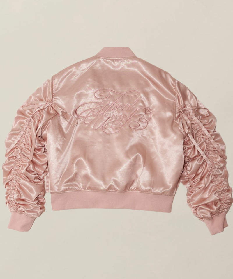 ジャケット・アウター treat urself Girly ribbon MA-1 pink Treat Ürself Girly ribbon MA-1(pink)