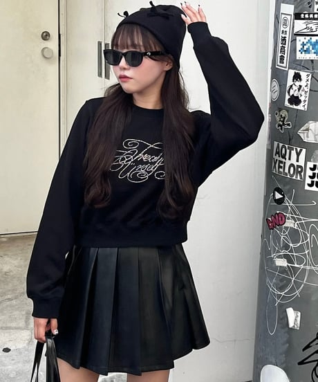 Treat Ürself logo rhinestone sweat