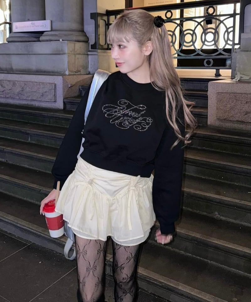 スカート drawstring ribbon tiered skirt pants drawstring ribbon tiered skirt pants | Treat ür