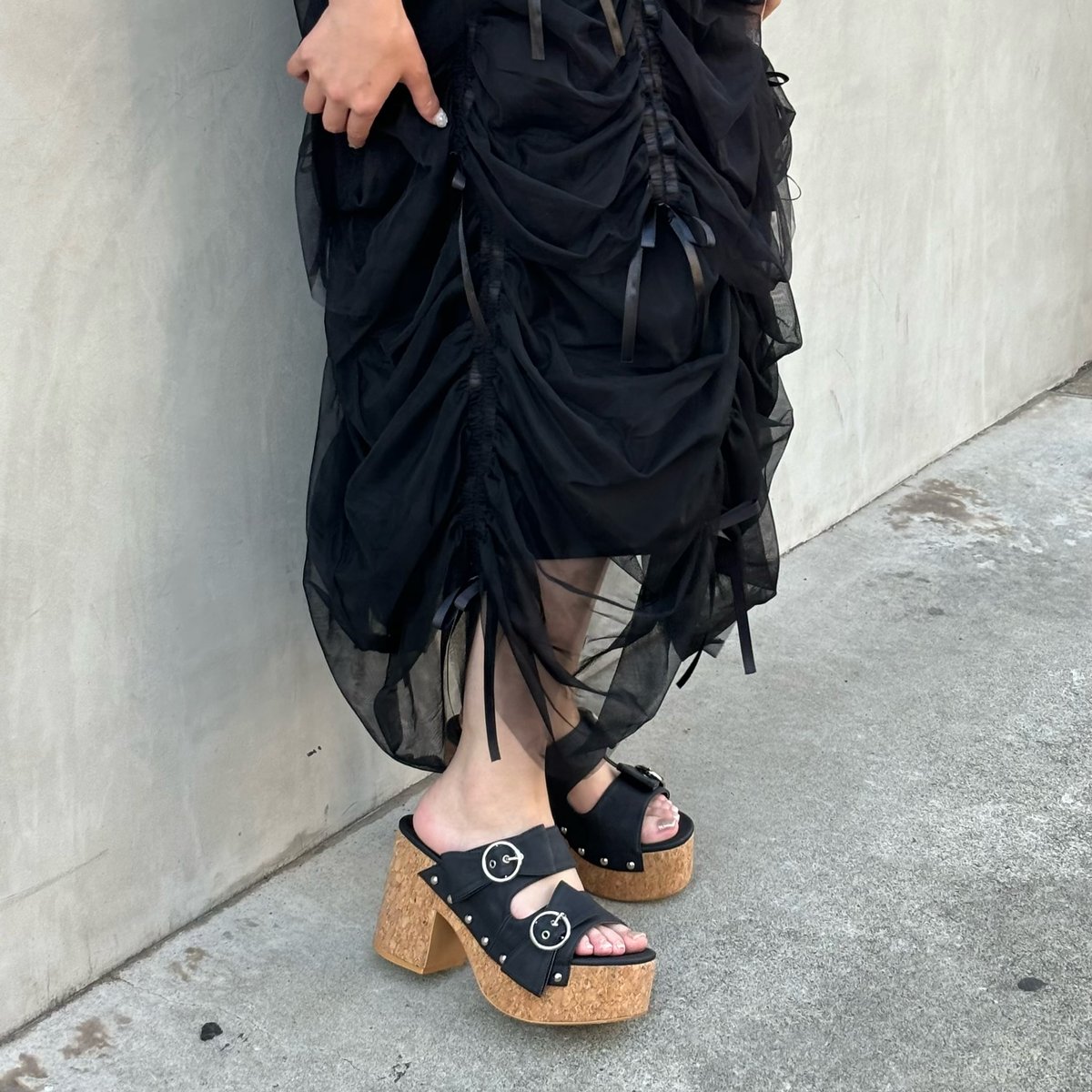 Ribbon wedge sole sandals | Treat ürself Ribbon wedge sole sandals | Treat ürself