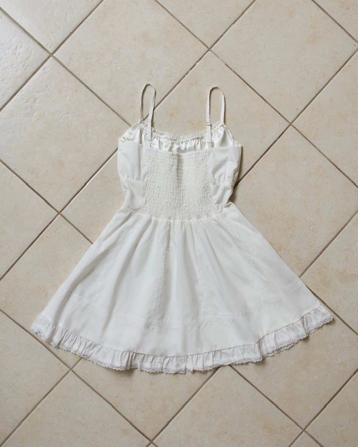 cotton pure lace camisole mini one-piece | Trea cotton pure lace camisole mini one-piece | Trea