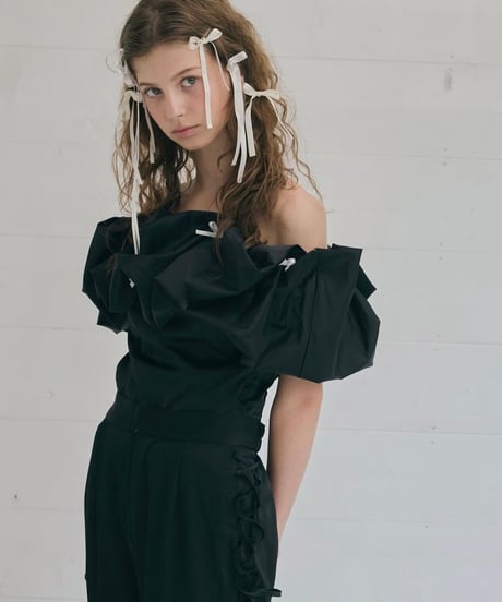 トップス treaturself lace frill cotton sweat Treat ürself