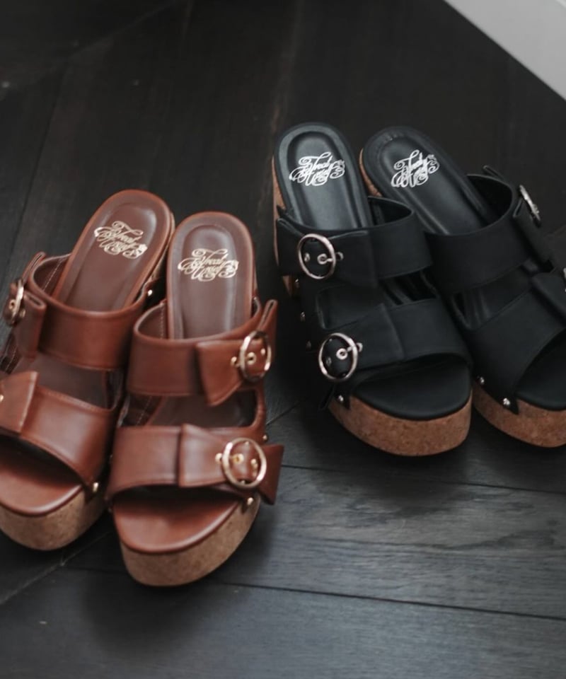 Ribbon wedge sole sandals | Treat ürself Ribbon wedge sole sandals | Treat ürself