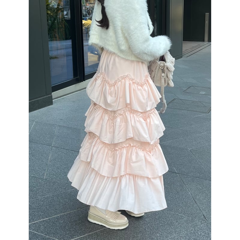 Ballerina pure tiered skirt (pink) | Treat ürself 