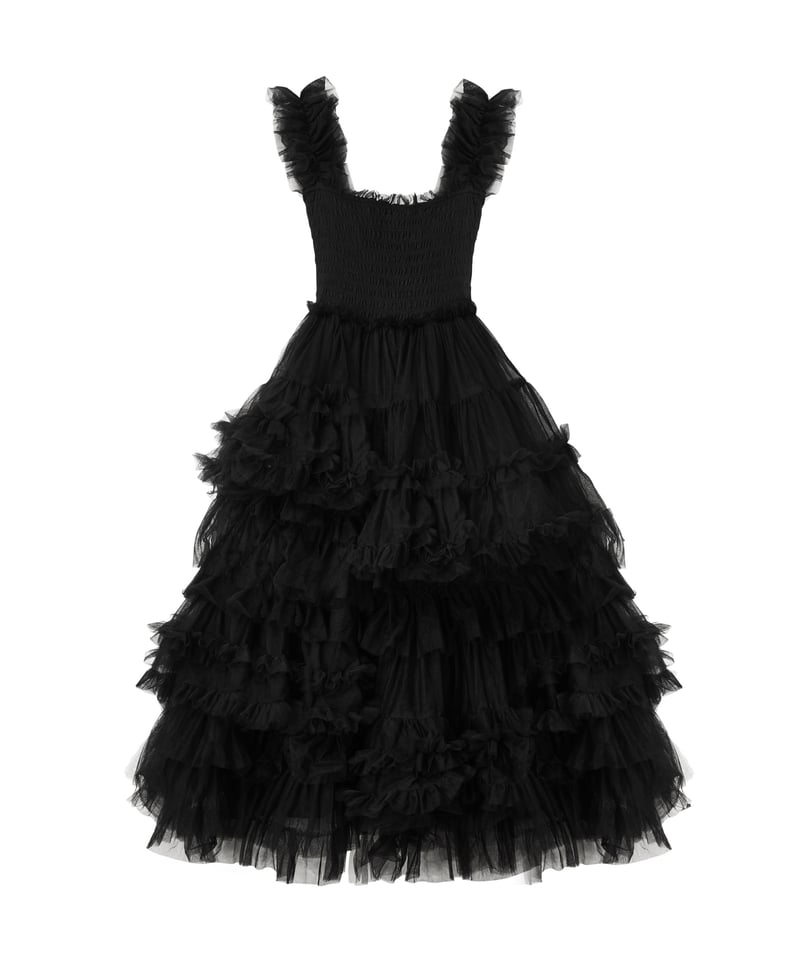 Ballerina” blooming tulle dress(black) | Trea