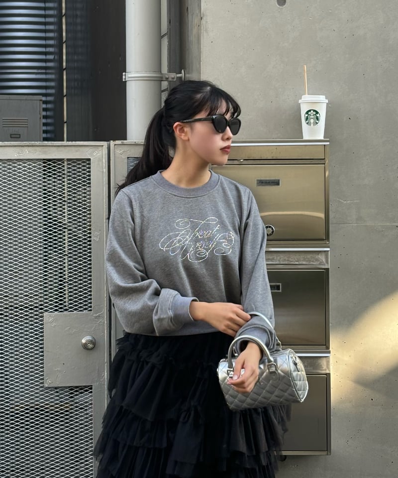 Treat Ürself logo rhinestone sweat | Treat ürself Treat Ürself logo rhinestone sweat | Treat ürself