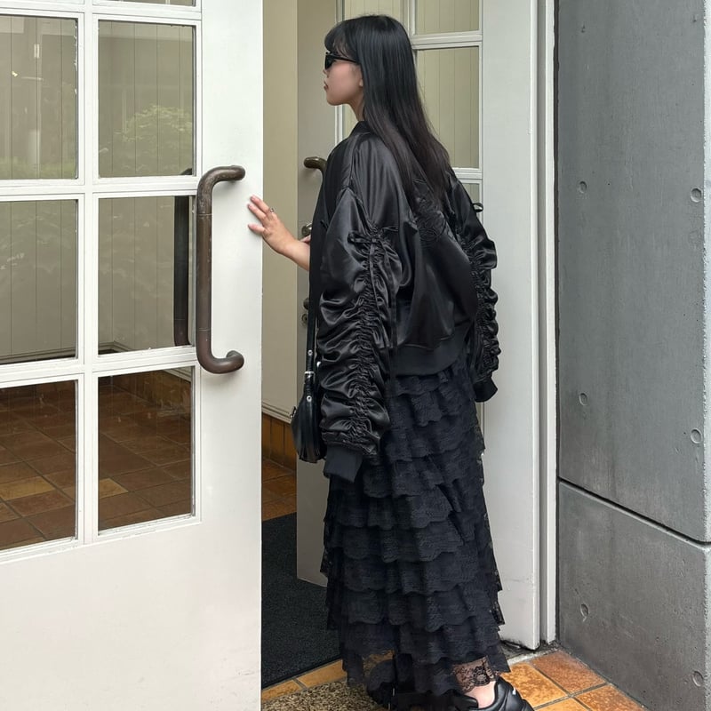 Girly ribbon MA-1(black) | Treat ürself