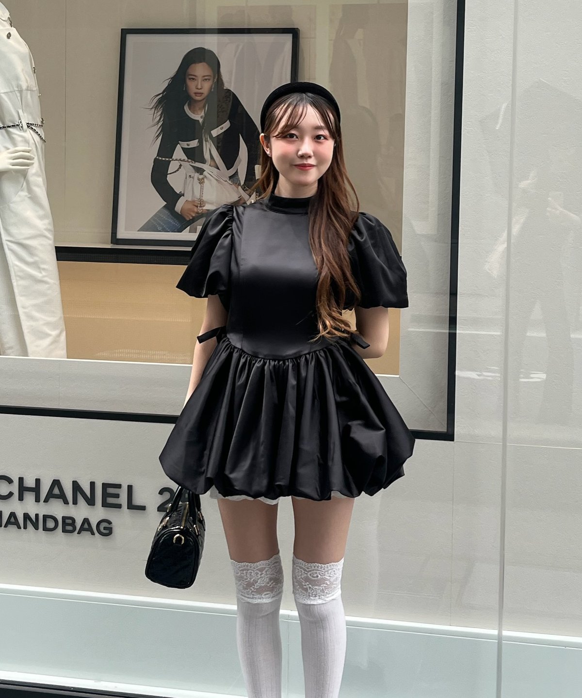 balloon bolero one piece/black