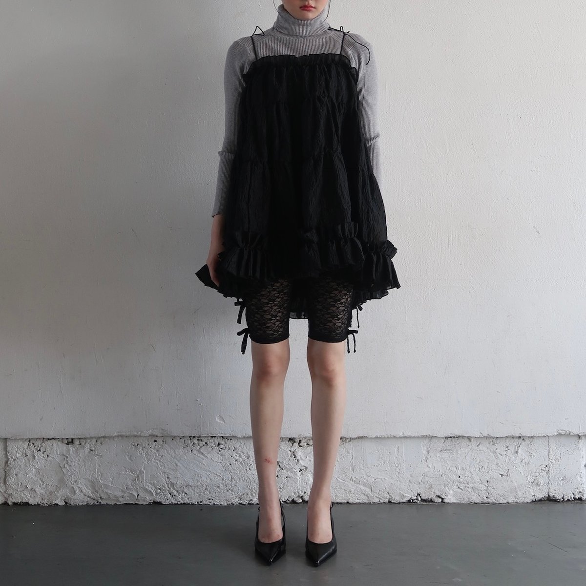 DALLA frill ribbon cami one-piece