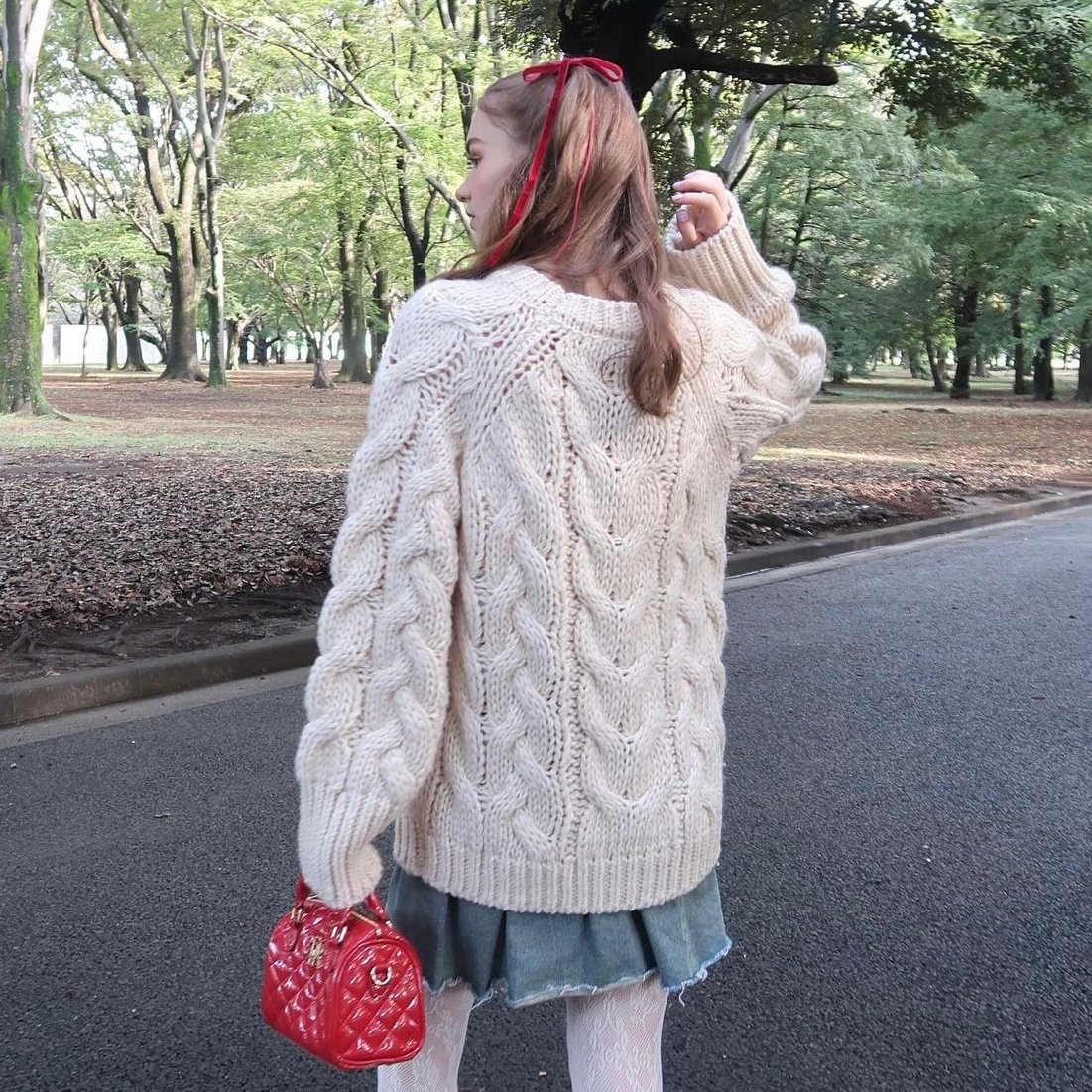 vintage like big cable knit | Treat ürself 