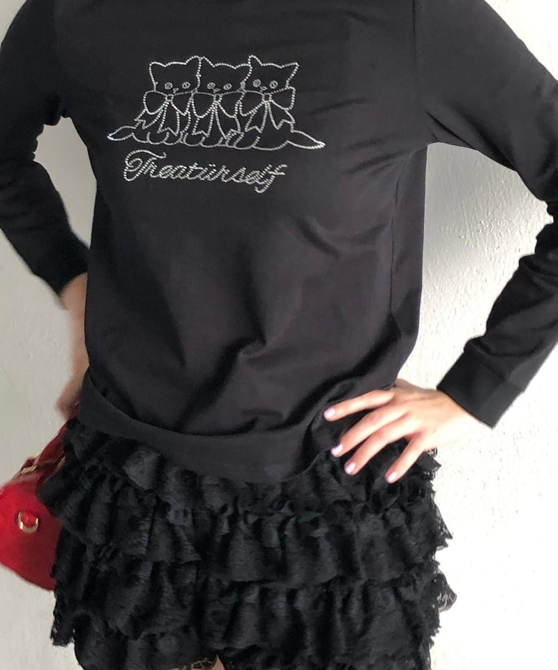 Treat Cat rhinestone T-shirts | Treat ürself Treat Cat rhinestone T-shirts | Treat ürself
