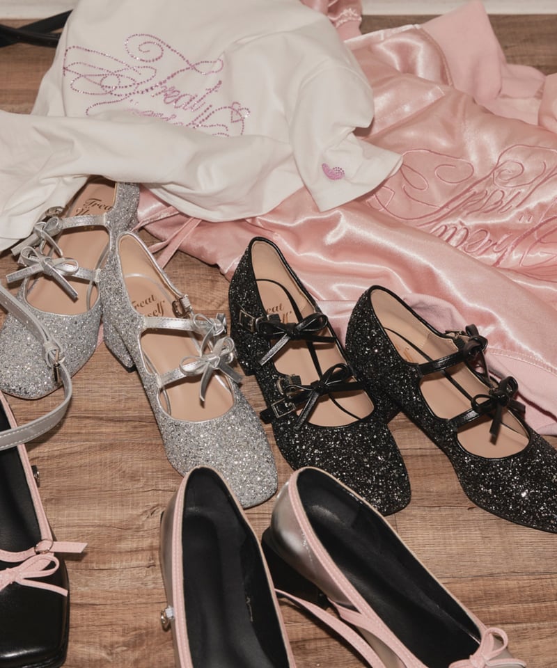 original ribbon glitter pumps (silver) | Treat original ribbon glitter pumps (silver) | Treat