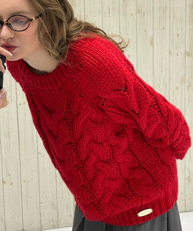 Treat ürself vintage like big cable knit 【公式通販】