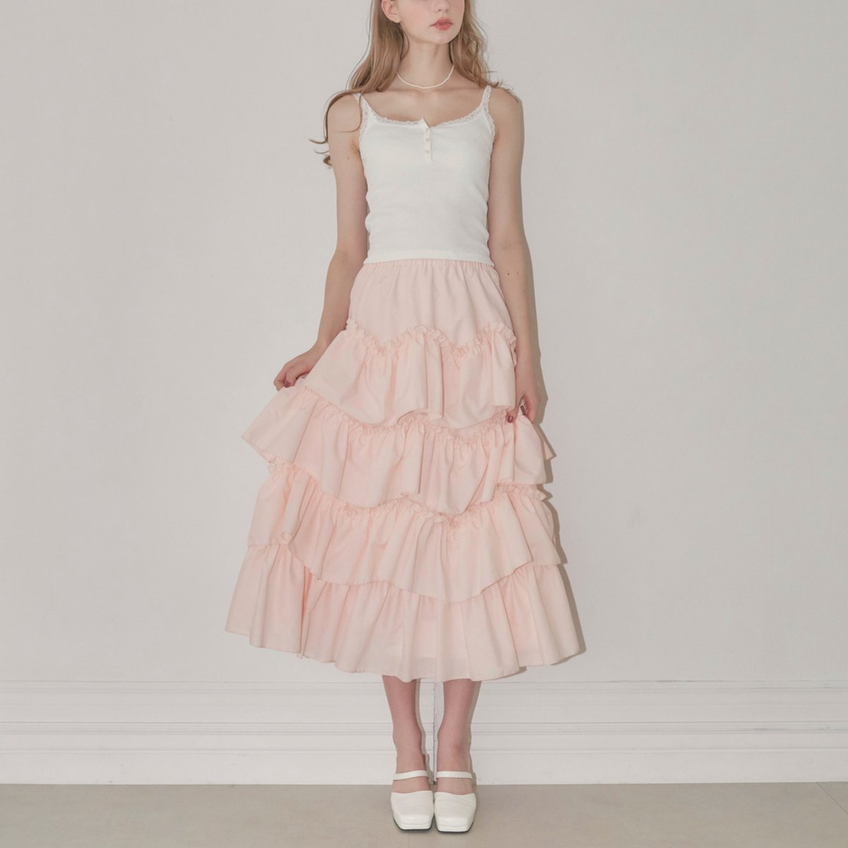 Ballerina pure tiered skirt (pink) | Treat ürself 