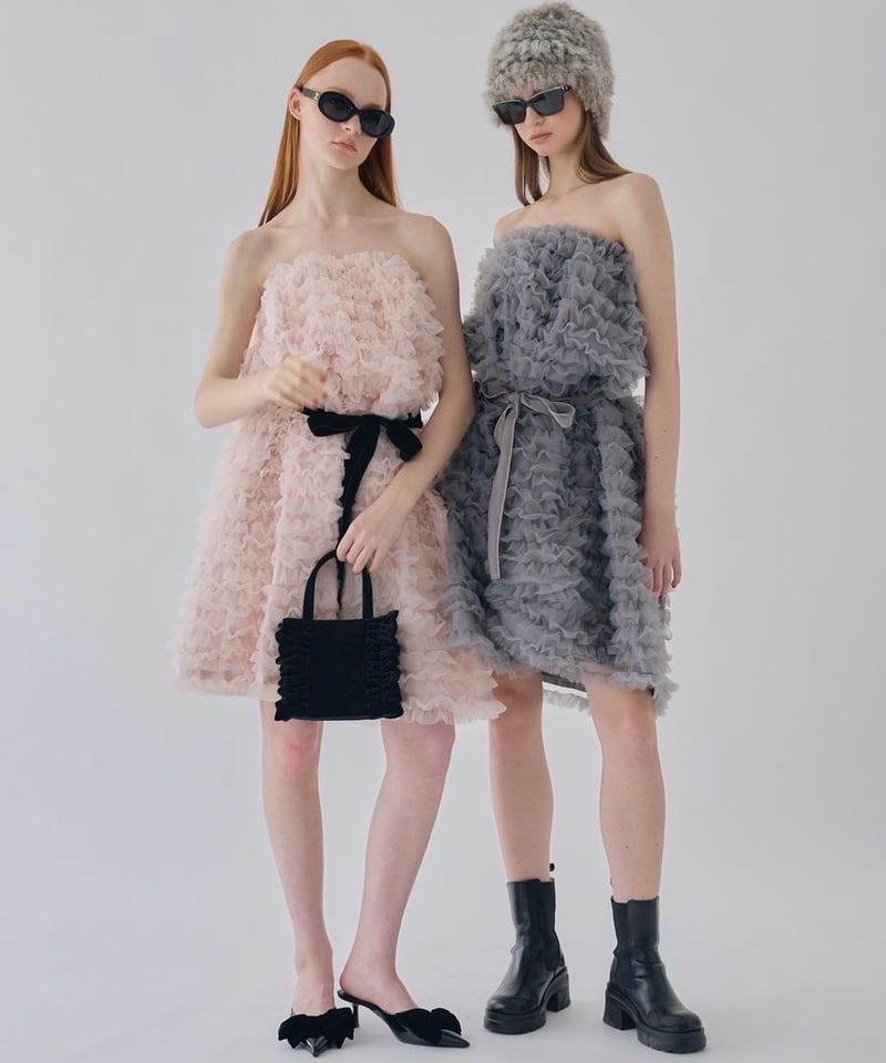 Ballerina” volume tulle long skirt | Treat ürself