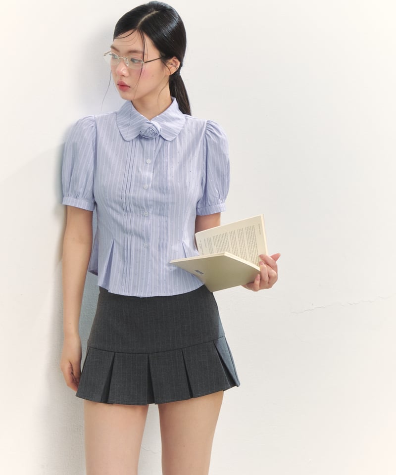 treatürself Rose accent shirt blouse Rose accent shirt blouse