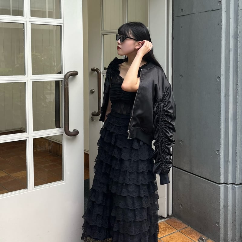 Girly ribbon MA-1(black) | Treat ürself