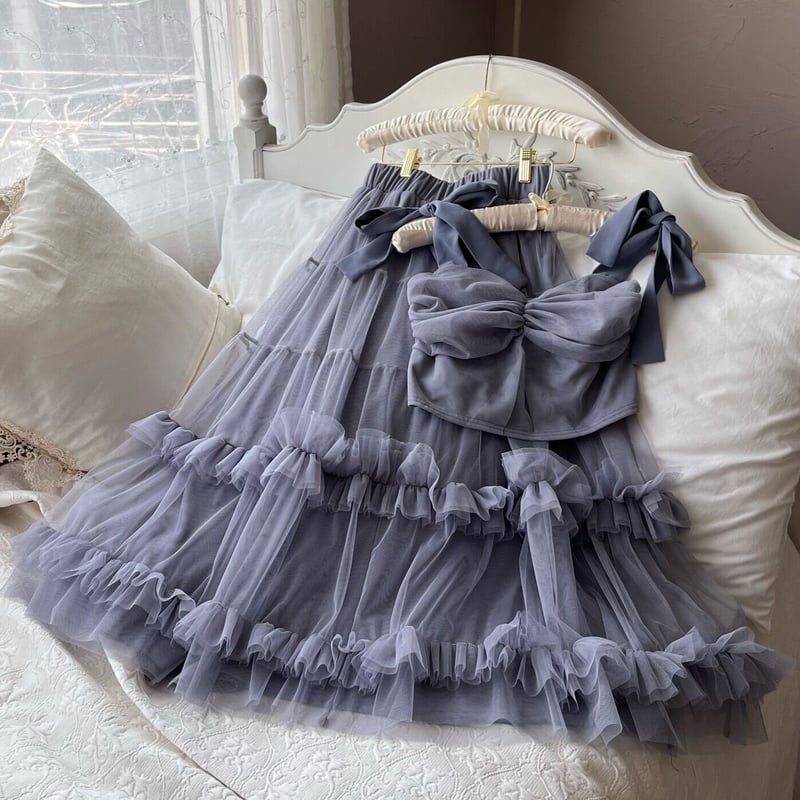 Ballerina tulle volume bustier black