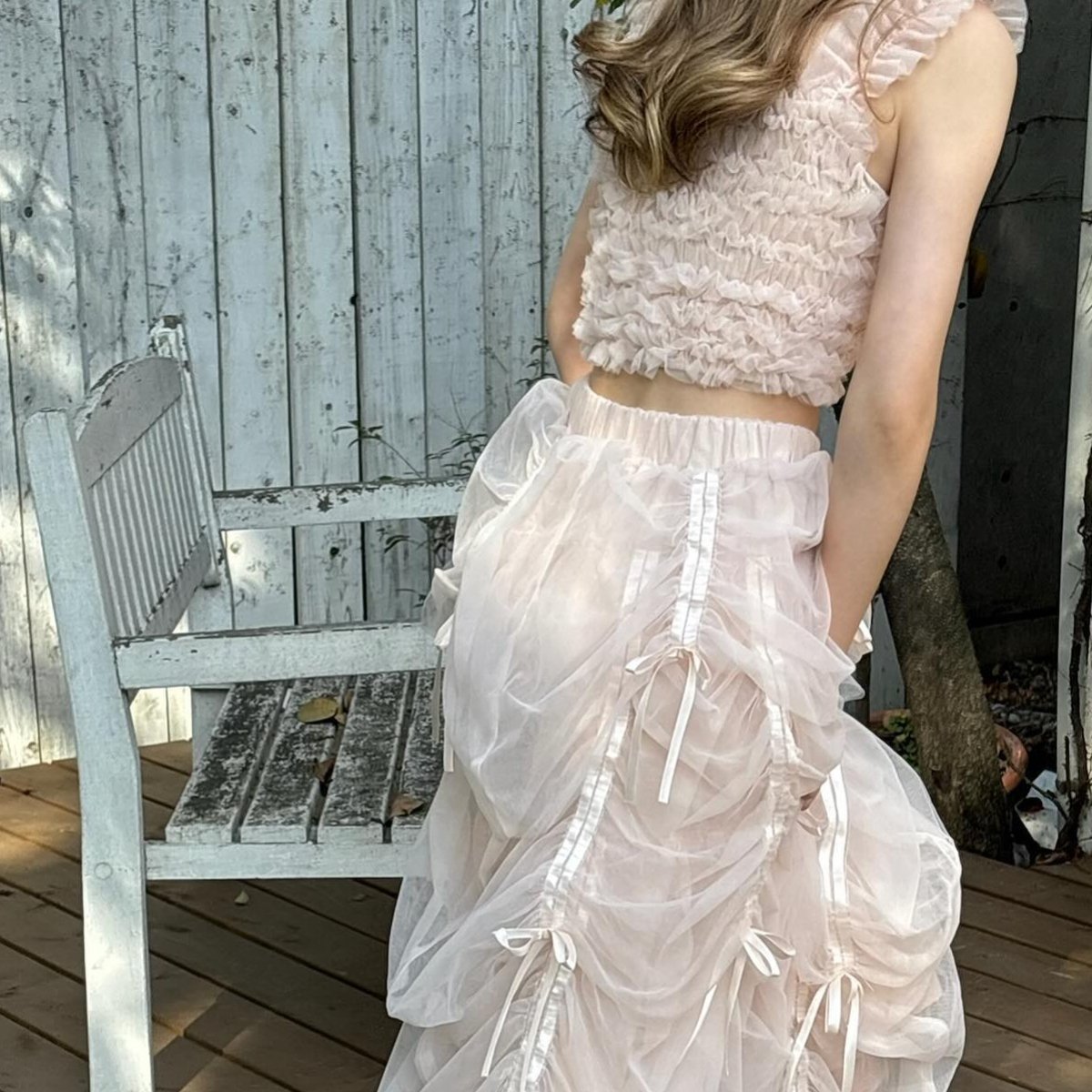 maison celon / frill tulle bustier ビスチェ