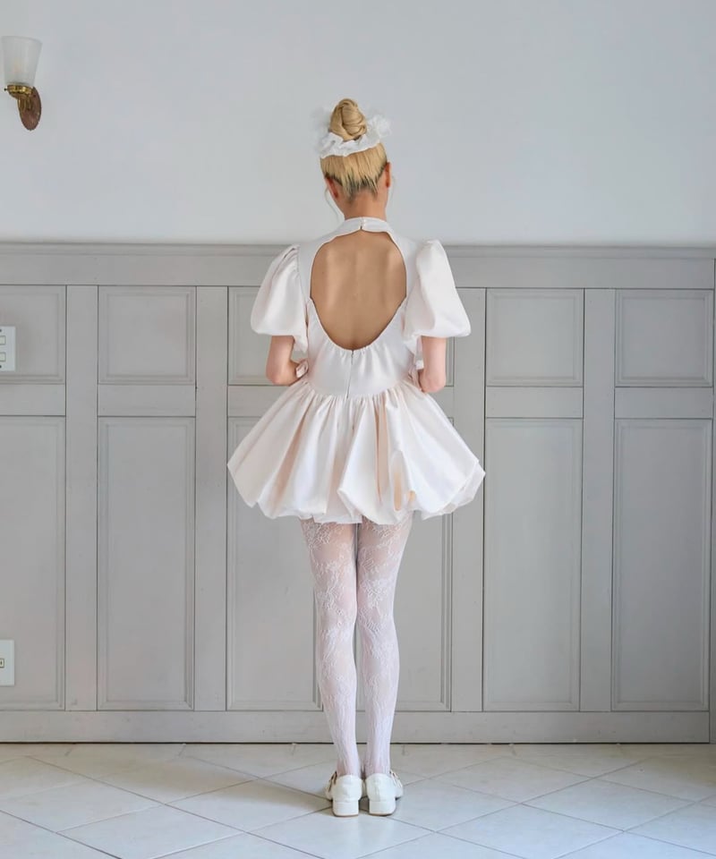 satin balloon peplum mini one-piece | Treat ürself satin balloon peplum mini one-piece | Treat ürself