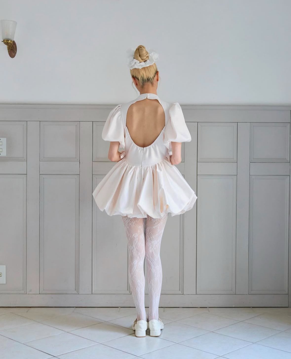 satin balloon peplum mini one-piece | Treat ürself satin balloon peplum mini one-piece | Treat ürself
