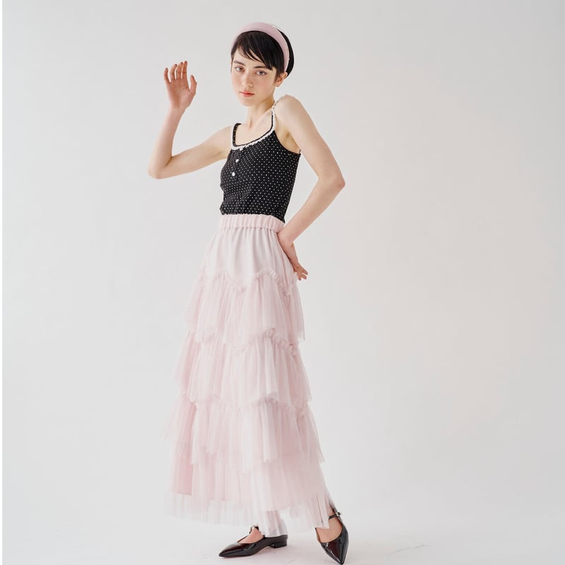 Ballerina tulle glitter tiered skirt (pink) | T...