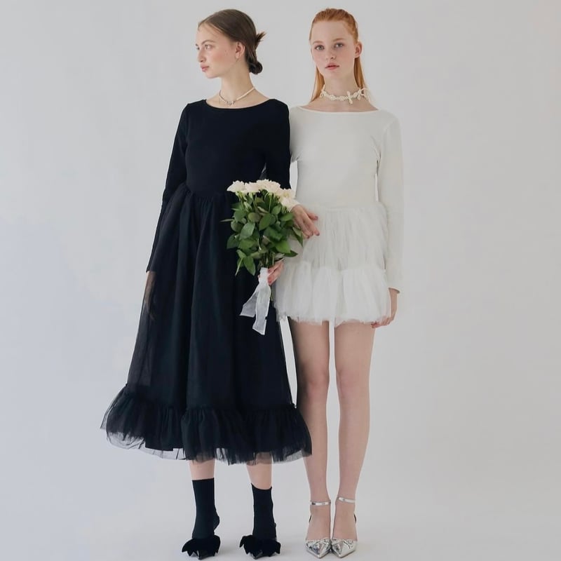 Ballet docking tulle long dress