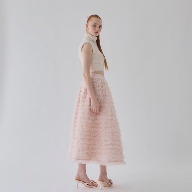 新品♡トリートユアセルフ　スカートvolume tulle long skirt トリートユアセルフvolume tull long skirt