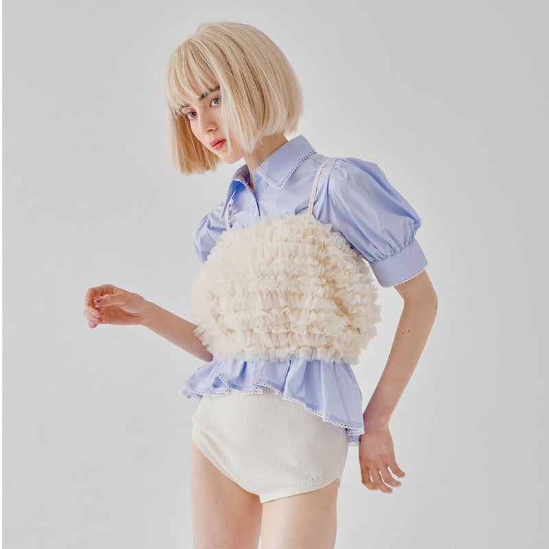 Ballerina tulle volume bustier black