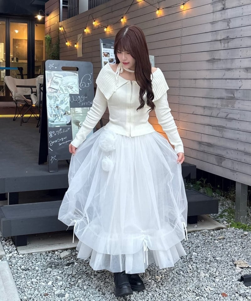 スカート Treaturself Rosemotifribbontulleskirt Treat urself Rose motif ribbontulleskirt