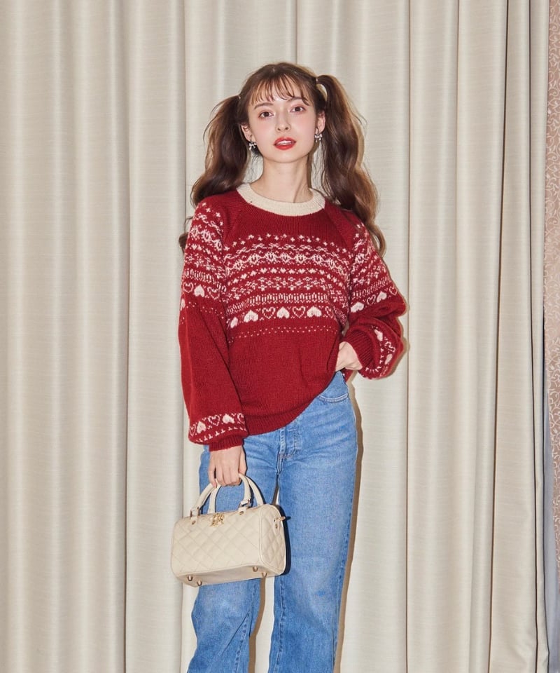 treat ürself Treat LOVE sweater (red)