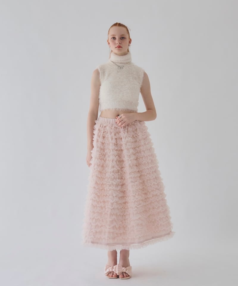 Ballerina” volume tulle long skirt | Treat ürself