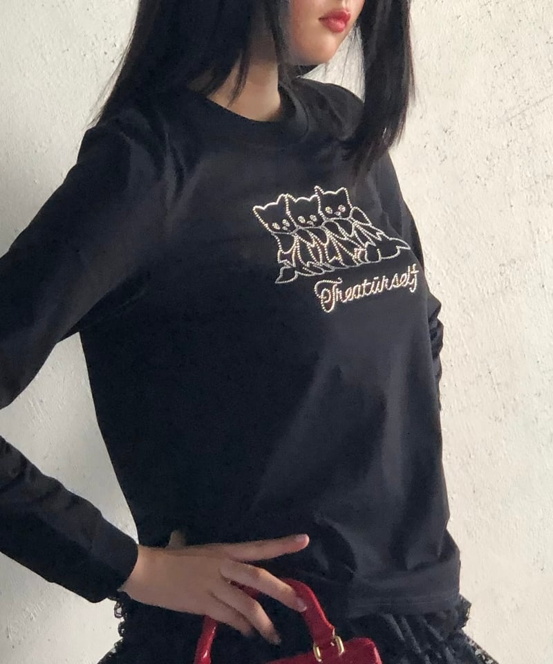先着　完売品treat ürself logo rhinestone sweat 先着 完売品treat ürself logo rhinestone sweat 先着完売品