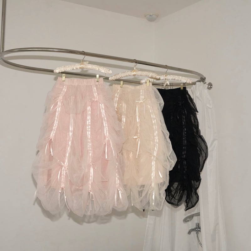 Ballerina drawstring ribbon skirt ピンク未使用 Ballerina drawstring ribbon skirt (pink)