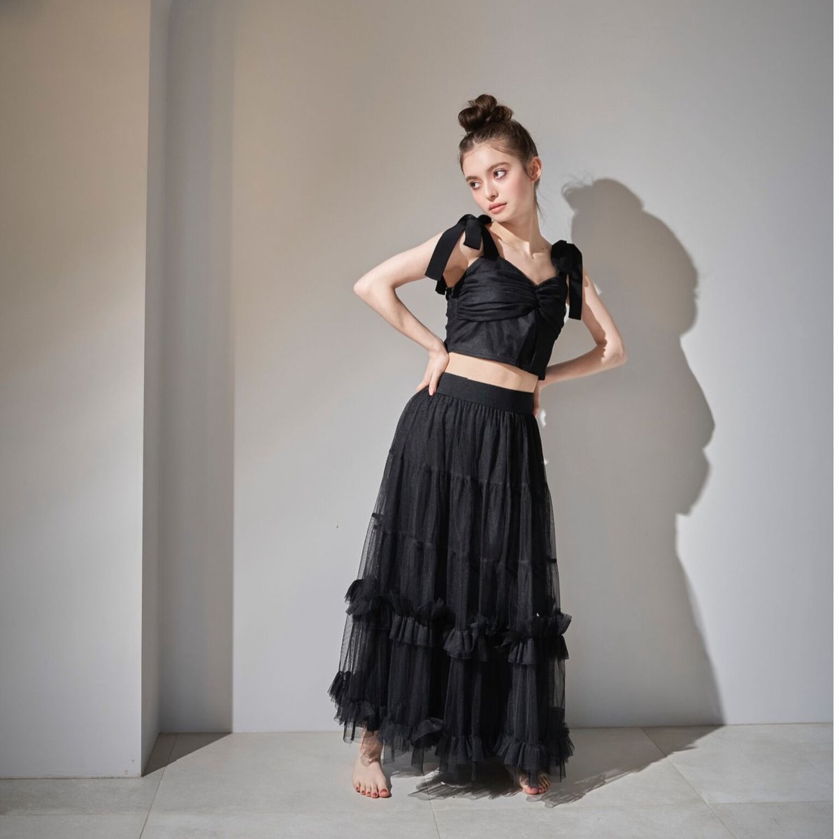 tulle frill skirt/チュールフリルスカート