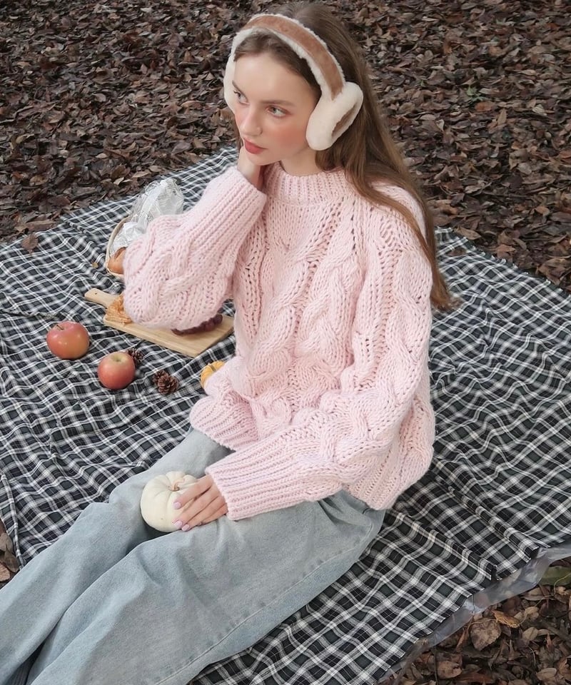 vintage like big cable knit | Treat ürself 