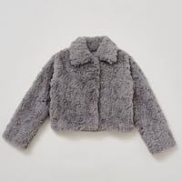 Bunny curly fur coat (gray)