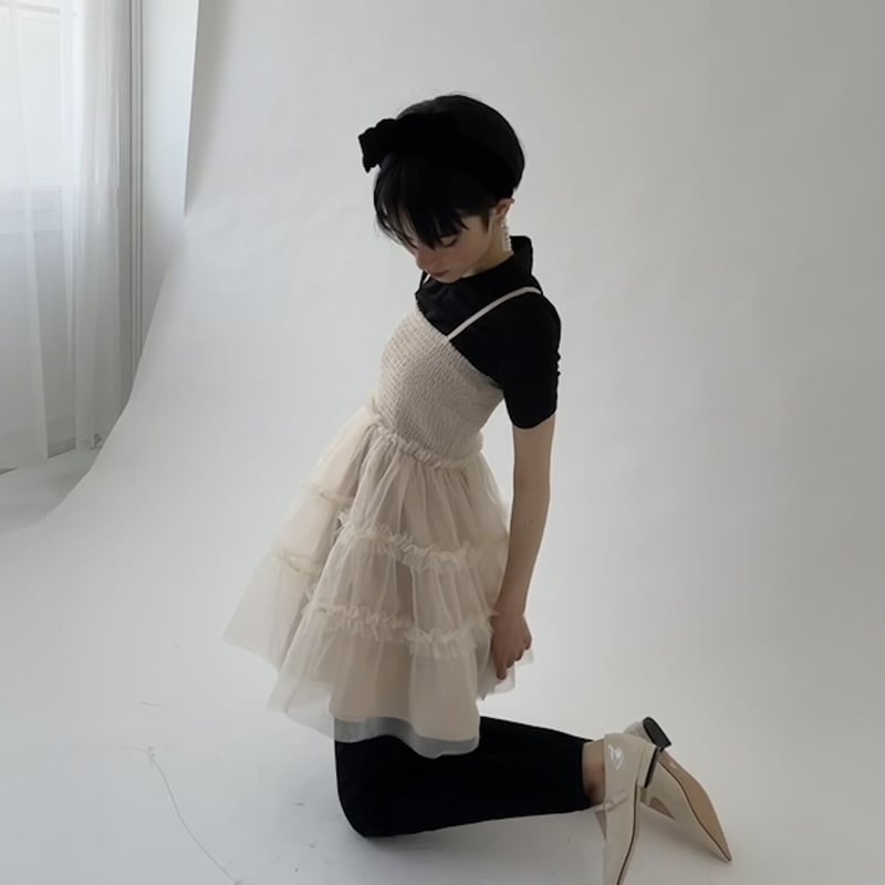 Ballerina tulle mini one-piece (ivory) | Treat 