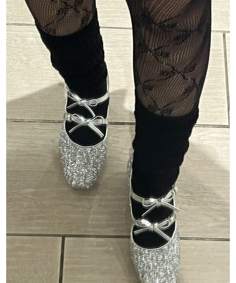 original ribbon glitter pumps (silver) | Treat original ribbon glitter pumps (silver) | Treat