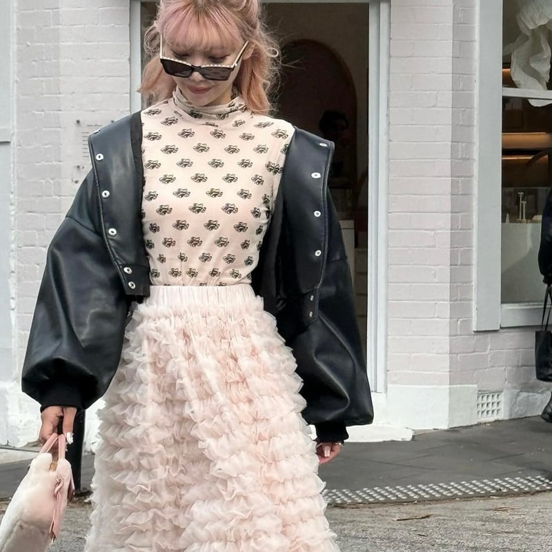 Ballerina” volume tulle long skirt | Treat ürself