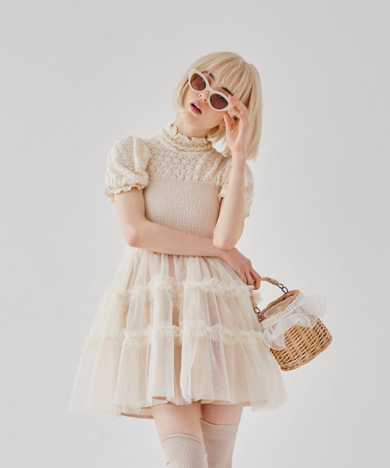 Ballerina tulle mini one-piece (ivory)