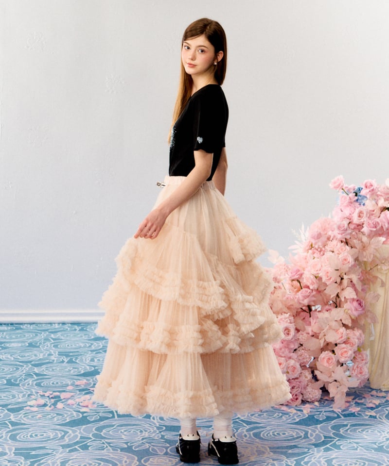 Treatürself バレリーナボリュームチュールバルーンスカート ピンク Ballerina” blooming tulle skirt (pink) | Trea