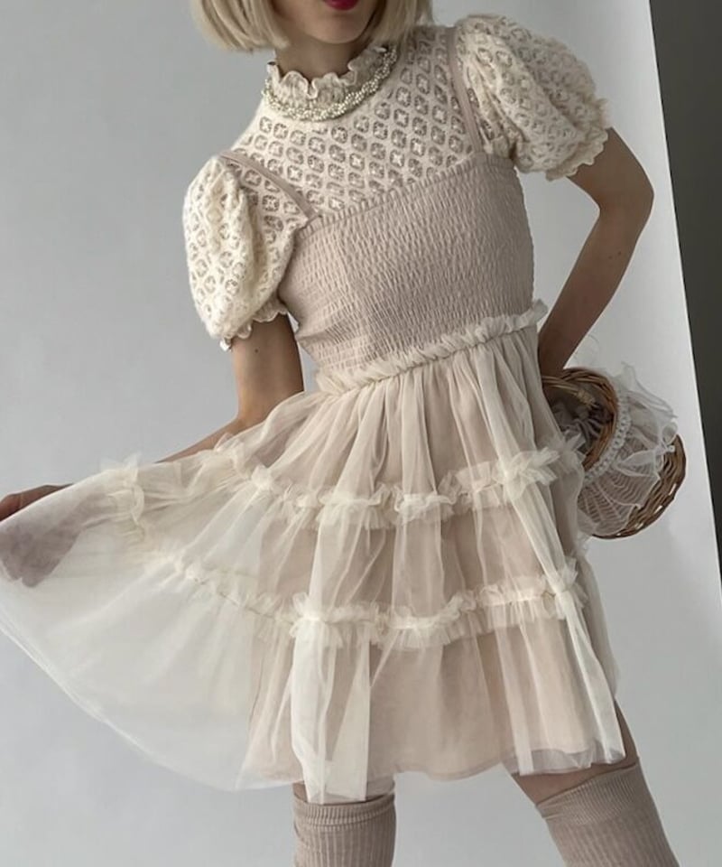 ワンピース Ballerina tulle mini one-piece (ivory) Treat Ürself spring/summer collection 2023 Ballerina series