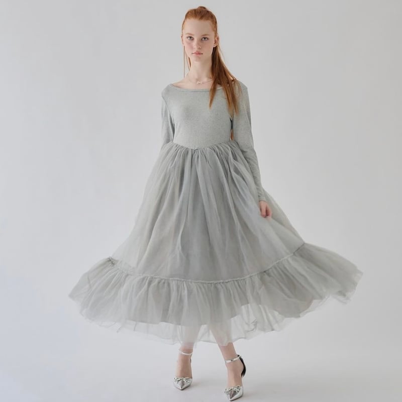 Ballet docking tulle long dress