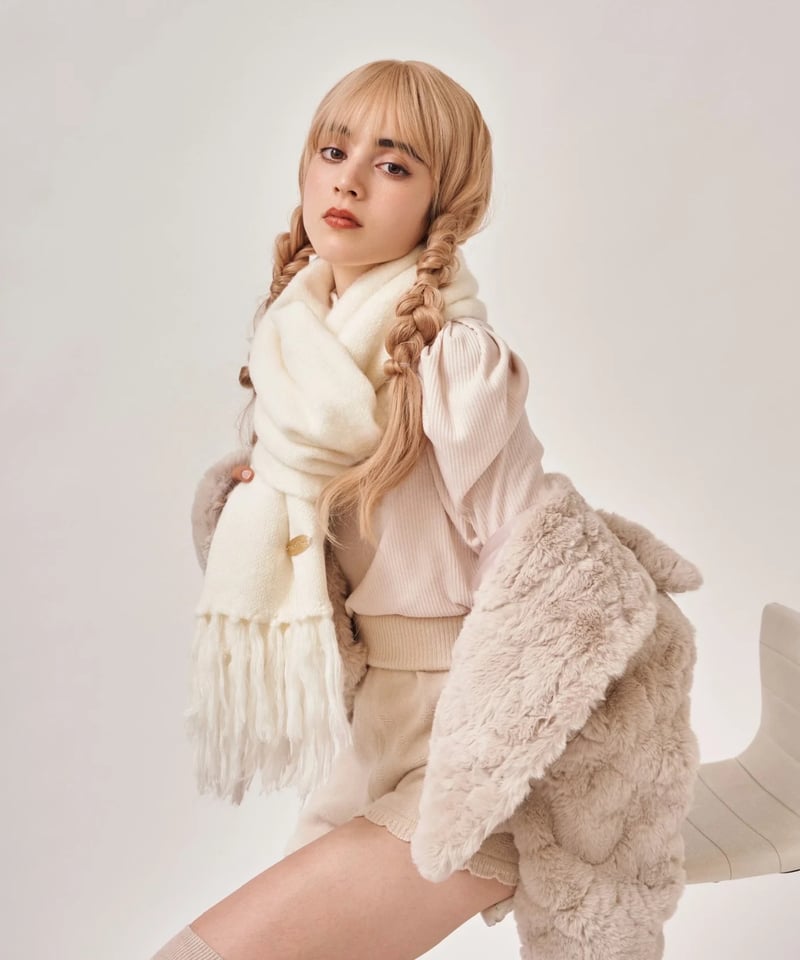 treat urself ファーコート bunny curly fur coat treatürself