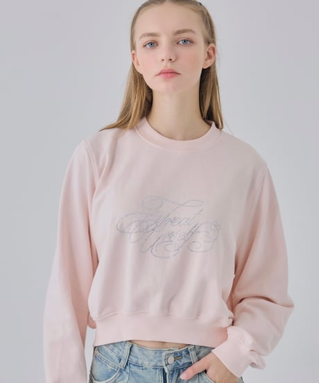 Treat Ürself logo rhinestone sweat