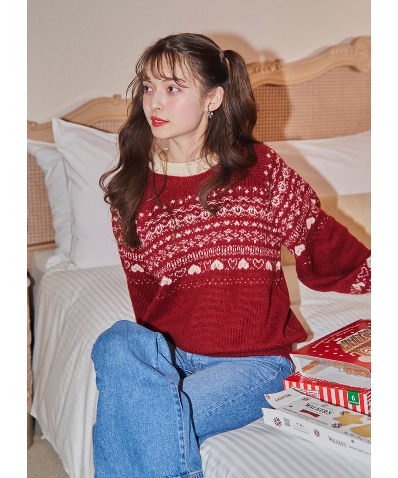 treat ürself Treat LOVE sweater (red)