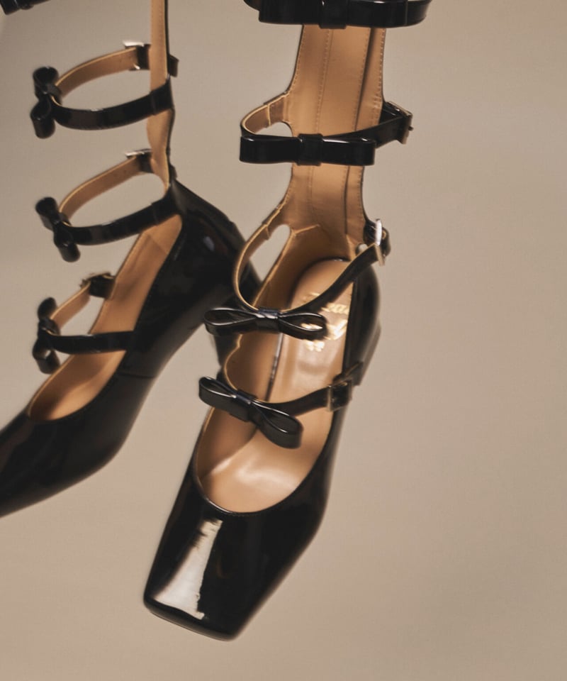 専用treat ürself リボンパンプス ブラック