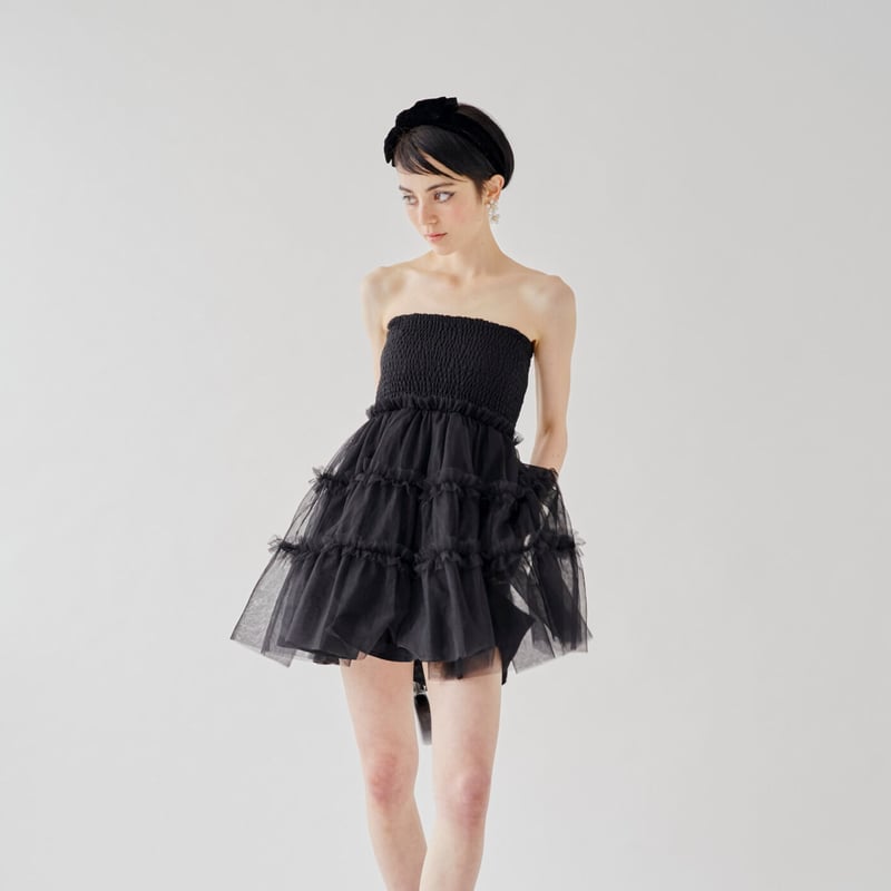 Ballerina tulle mini one-piece (black) | Treat