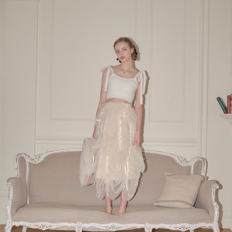 Ballerina” drawstring ribbon skirt